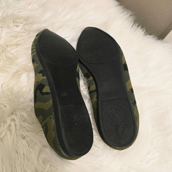 Steven Steve Madden Reed Green Black Camo Knit Pointed Toe FlatsWomen's Size 7🌴 - Picture 6 of 6
